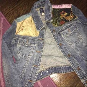 Gap patch oversized denim jacket